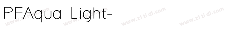 PFAqua Light字体转换